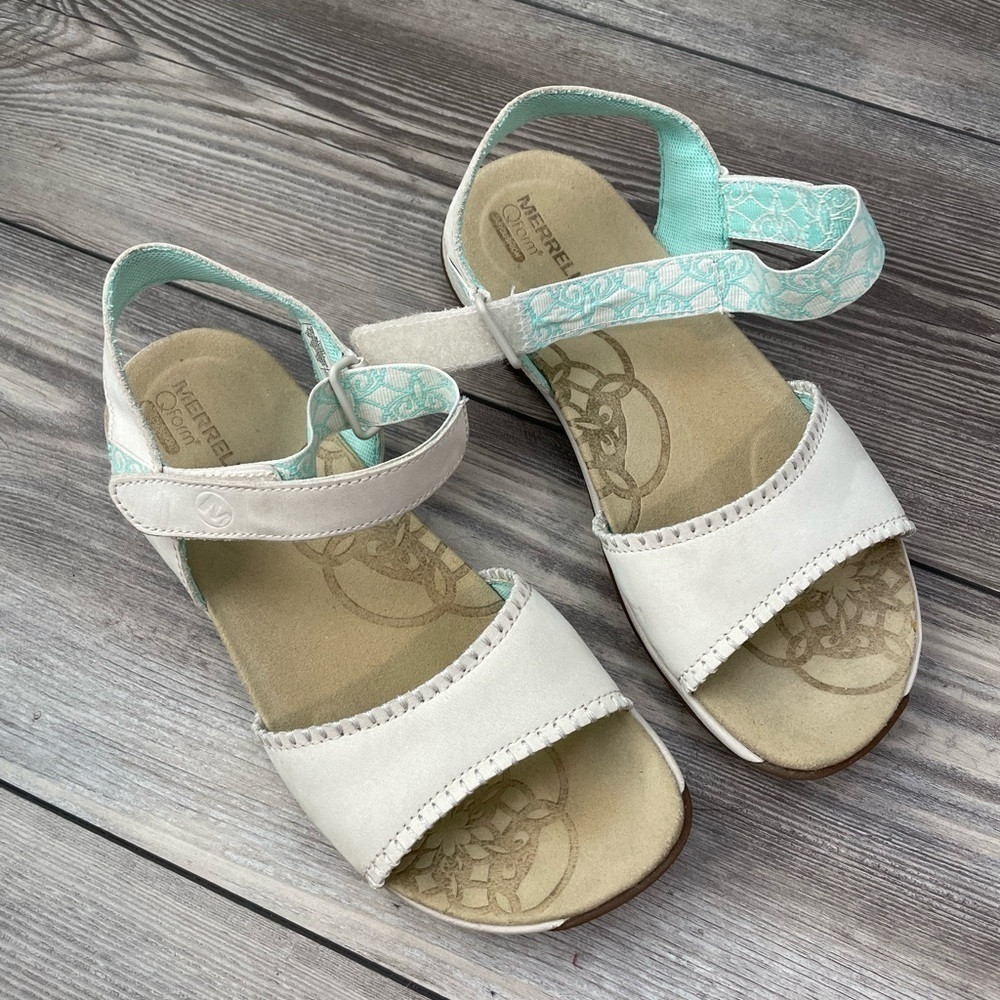MERRELL WOMEN'S HIBISCUS IVORY WHITE SLINGBACK SPORT SANDALS SHOES SIZE 7 - Picture 2 of 12